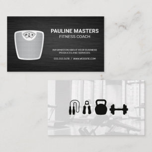 Weight Scale Personal Trainer Nutritionist Appointment Card