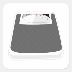 Weight Scale Square Sticker