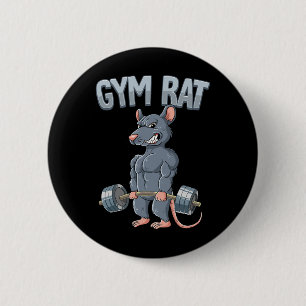 Weight Training Deadlift Gym Rat  6 Cm Round Badge