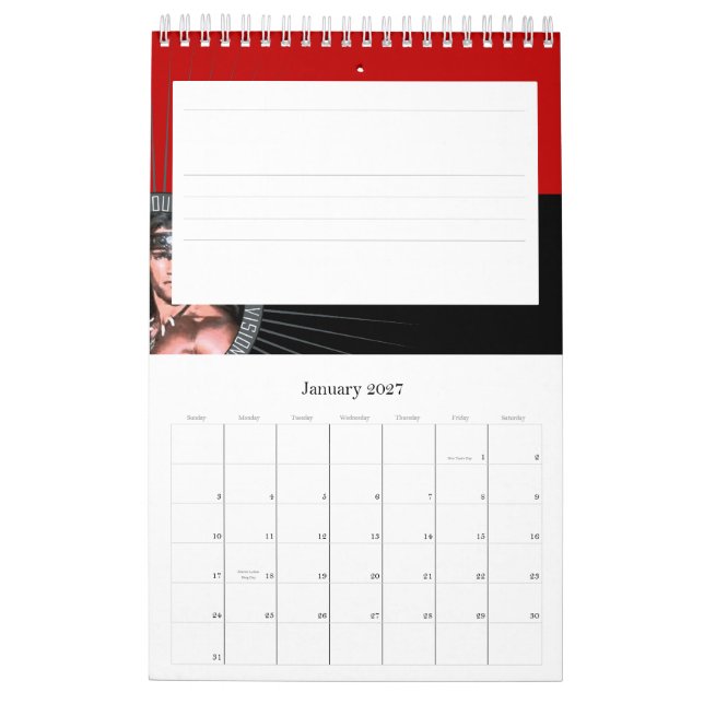 Weight Training II - Calendar Small (Jan 2027)