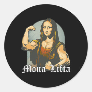 Weight Training Parody Fitness Bodybuilding Art Mo Classic Round Sticker