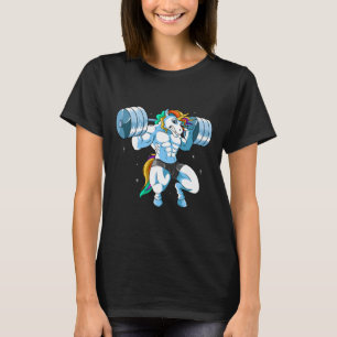 Weightlifing Barbell - Funny Unicorn Weightlifter  T-Shirt