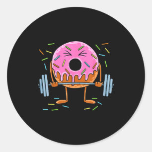 Weightlifing - Funny Fitness Workout Gym Donut Lov Classic Round Sticker