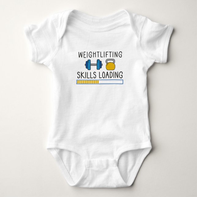 Weightlifter Baby - Weightlifting Skills Loading Bodysuit (Front)