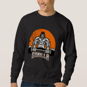 Weightlifter Gorilla Buffed Up Gorilla Heavy Lifte Sweatshirt