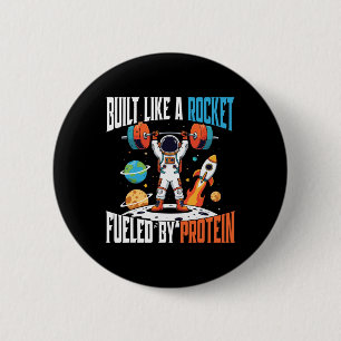 Weightlifting And Bodybuilding Astronaut Space Cos 6 Cm Round Badge