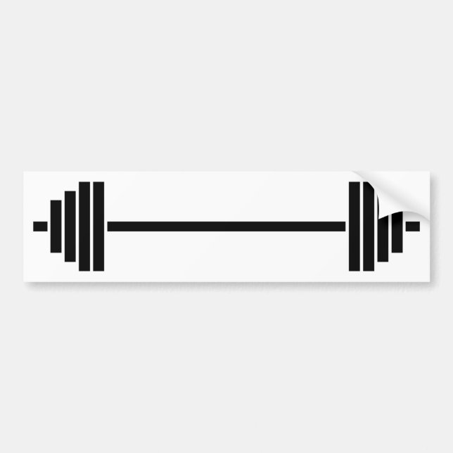 Weightlifting Barbell Bumper Sticker (Front)