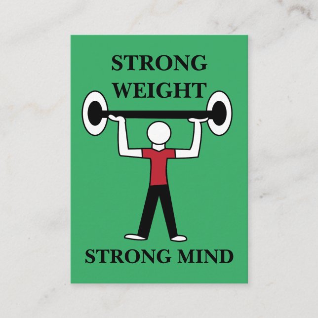 Weightlifting Bodybuilding Fitness Trainer Business Card (Front)