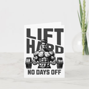 Weightlifting Bodybuilding Gym Motivation Saying 1 Card