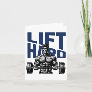 Weightlifting Bodybuilding Gym Motivation Saying Card