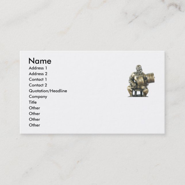 Weightlifting Business Card (Front)