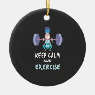 Weightlifting Ceramic Tree Decoration