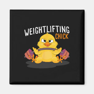 Weightlifting Chick Bodybuilding Workout Gym Women Magnet