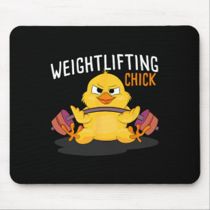 Weightlifting Chick Bodybuilding Workout Gym Women Mouse Pad