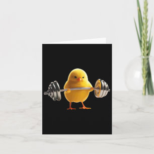 Weightlifting Chick Gym Bodybuilding Workout Fitne Card