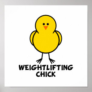 Weightlifting Chick Poster