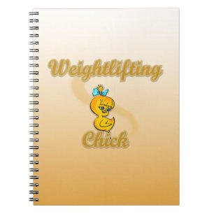 Weightlifting Chick Spiral Notebook