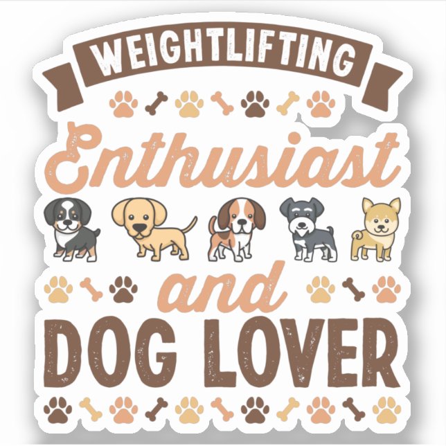Weightlifting Enthusiast and Dog Lover Gift (Front)