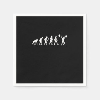 Weightlifting Evolution Weightlifter Gym Gift Napkin