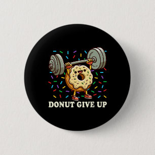 Weightlifting - Funny Fitness Workout Gym Donut Lo 6 Cm Round Badge