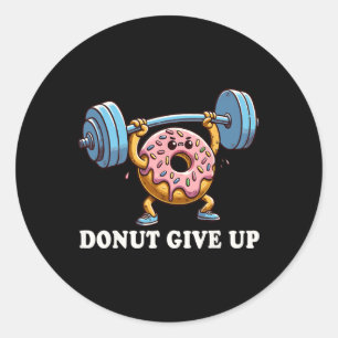 Weightlifting - Funny Fitness Workout Gym Doughnut Classic Round Sticker