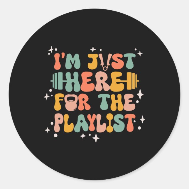 Weightlifting Funny Gym Workout Women Exercise  Classic Round Sticker (Front)