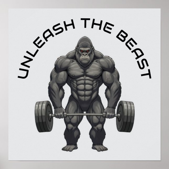 Weightlifting Gorilla Poster (Front)