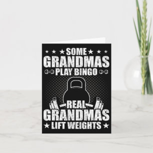 Weightlifting Grandma Bodybuilding Weightlifting W Card