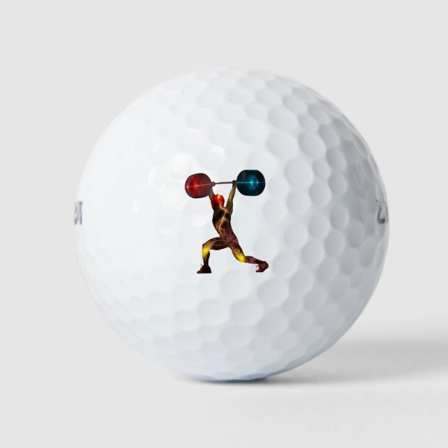 weightlifting healthy life style golf balls (Front)