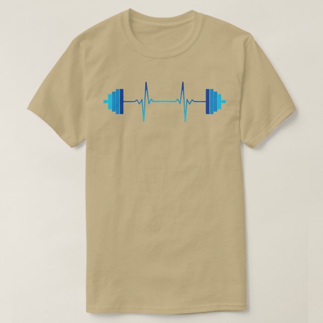Weightlifting Heartbeat  Bodybuilding  T-Shirt (Design Front)
