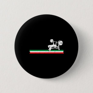 Weightlifting Italian Benchpress Italy Flag Weight 6 Cm Round Badge