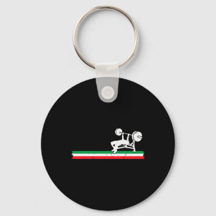 Weightlifting Italian Benchpress Italy Flag Weight Key Ring