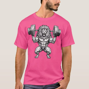 Weightlifting Lion Bodybuilding  Fitness Gym Beast T-Shirt