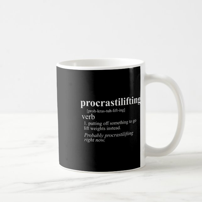 Weightlifting Lover Gifts Procrastilifting Funny G Coffee Mug (Right)
