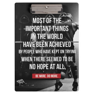 Weightlifting Motivational Words - Workout Clipboard