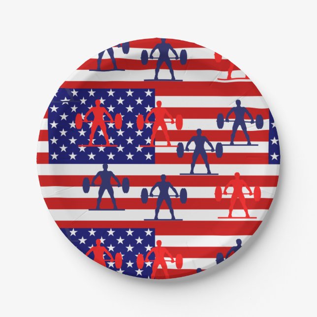 Weightlifting Paper Plate (Front)