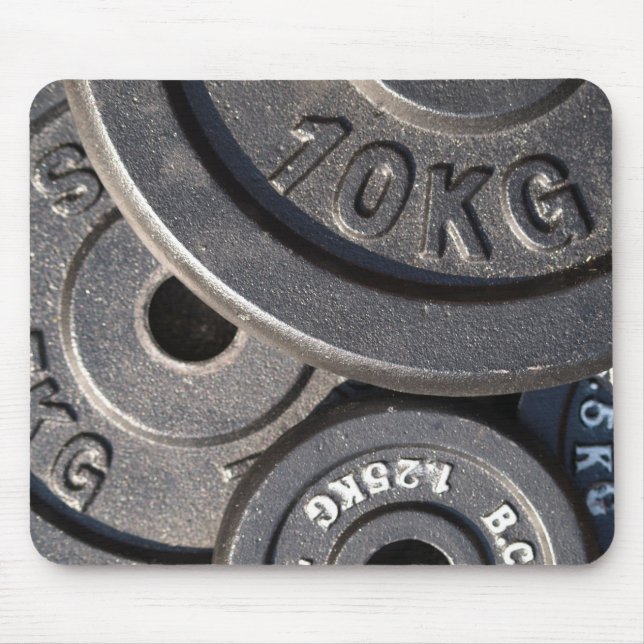 Weightlifting Plates Mouse Pad (Front)