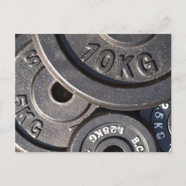 Weightlifting Plates Postcard (Front)