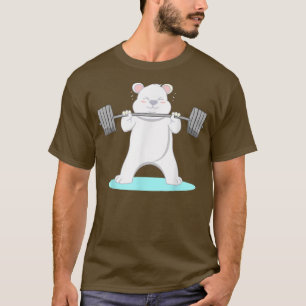 Weightlifting Polar Bear Workout Gym Ice Bear  T-Shirt