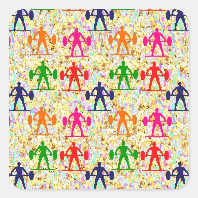 Weightlifting    square sticker (Front)