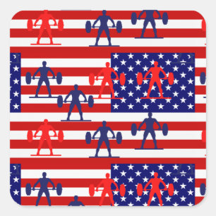 WEIGHTLIFTING  SQUARE STICKER