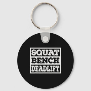 Weightlifting Squat Bench Deadlift Workout Gym Wei Key Ring