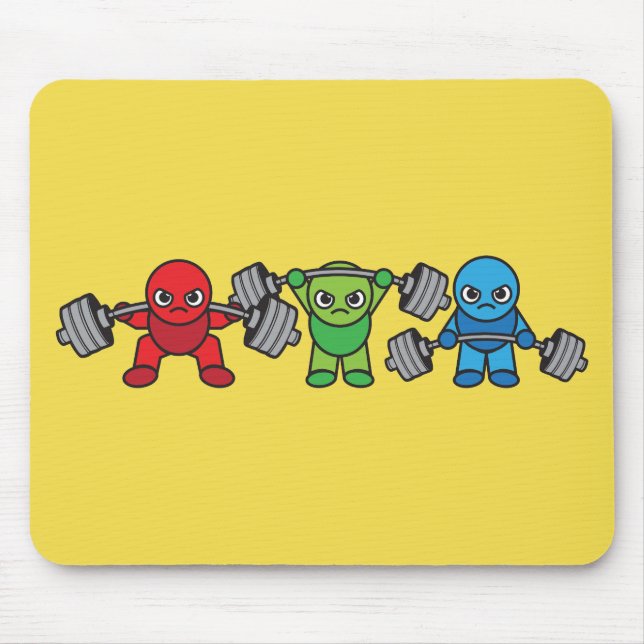 Weightlifting - Squat, Press, Deadlift - Kawaii Mouse Pad (Front)
