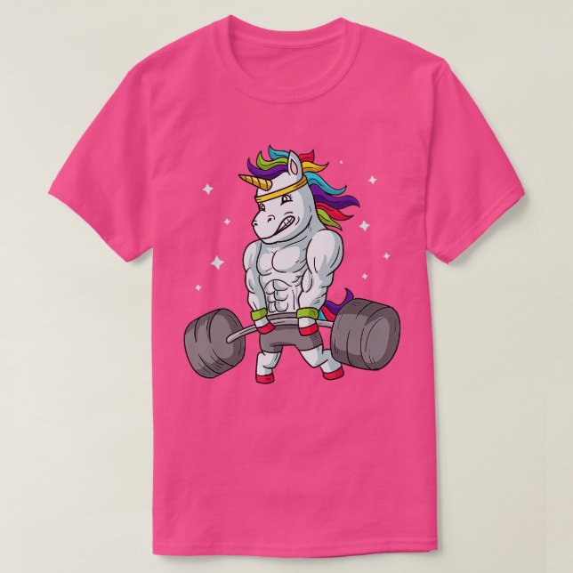 Weightlifting Unicorn  Funny Deadlift  Gym Gift  T-Shirt (Design Front)