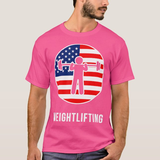 Weightlifting Usa T-Shirt (Front)