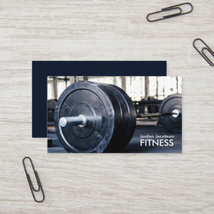 Weights Fitness Business Cards