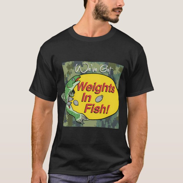 Weights In Fish - Camo Print T-Shirt (Front)