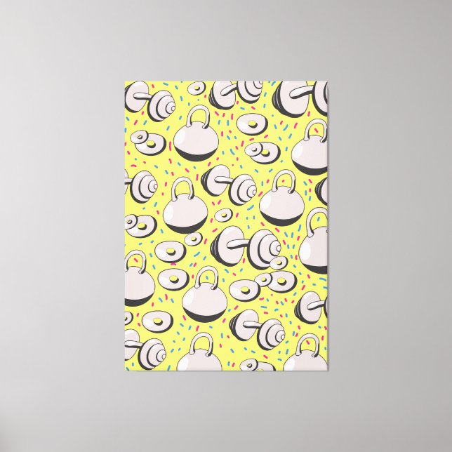 Weights pattern canvas print (Front)