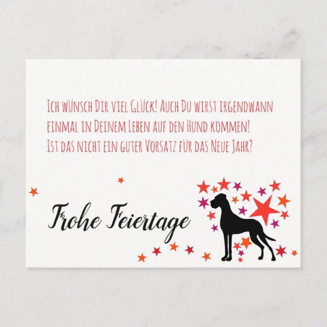 Weihnachten mit Neujahrsvorsatz Postcard (Front)