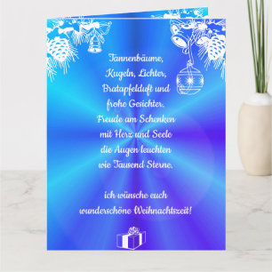 Weihnachtsgedicht Deutsch , Add Your Text Card